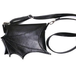 Black Bat wing purse Fimachine etsy